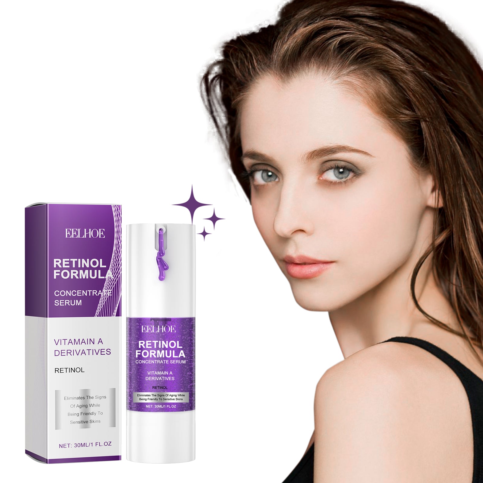 Eelhoe Retinol Face Essence Anti-Wrinkle Whitening Moisturizing Brightening Skin Care Face Essential Oil