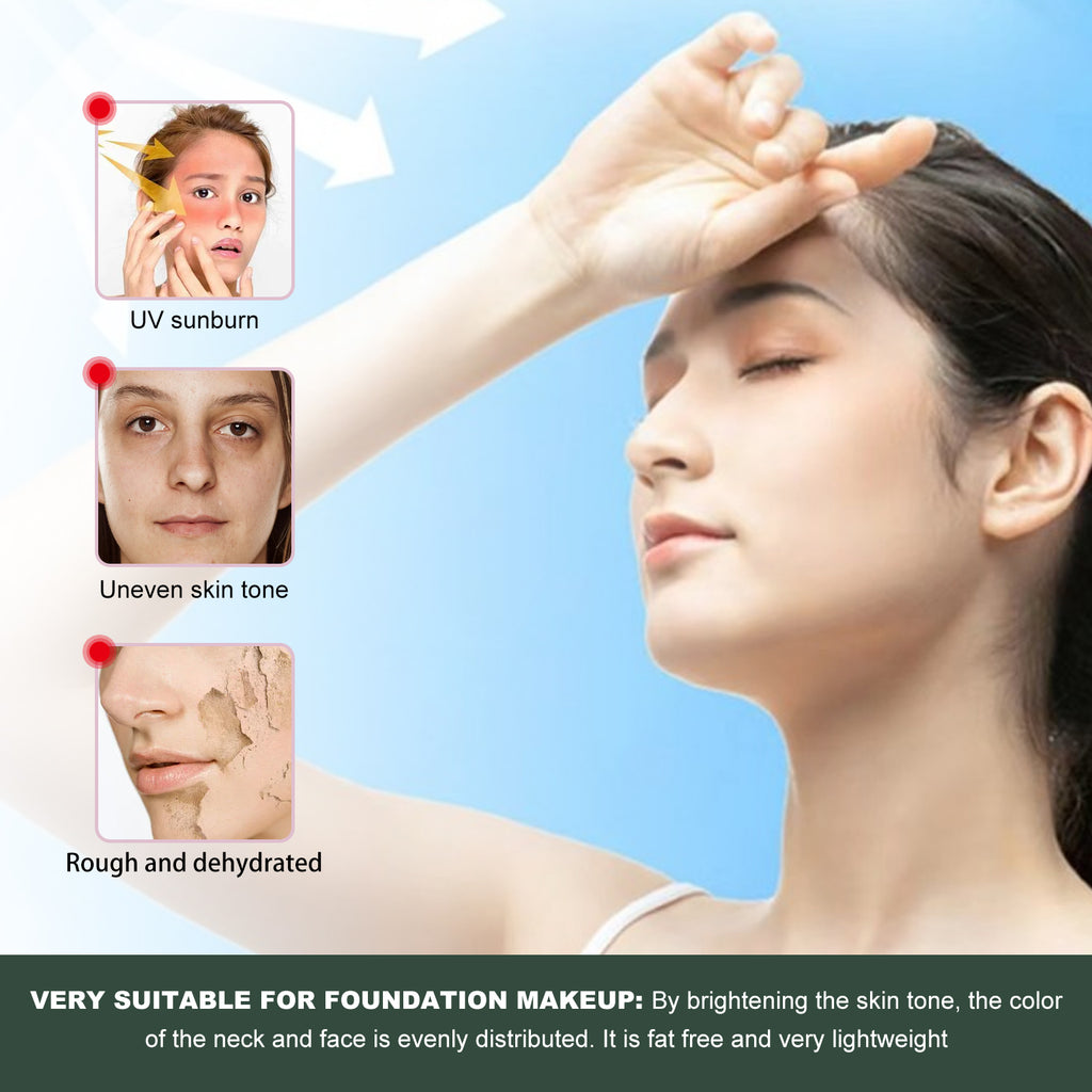 Hoygi Houttuynia Cordata Extractive, Summer Anti-UV Brightening Skin Anti-Dryness Refreshing Breathable Moisturizer