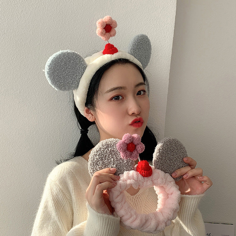 Cute female face wash hair band