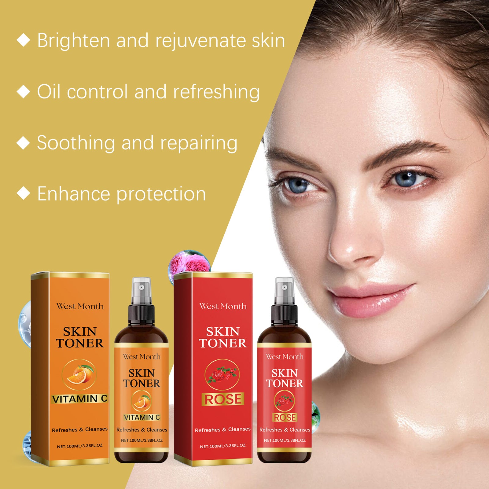 West&Month Toner Spray Hydrates And Moisturizes And Brightens Skin