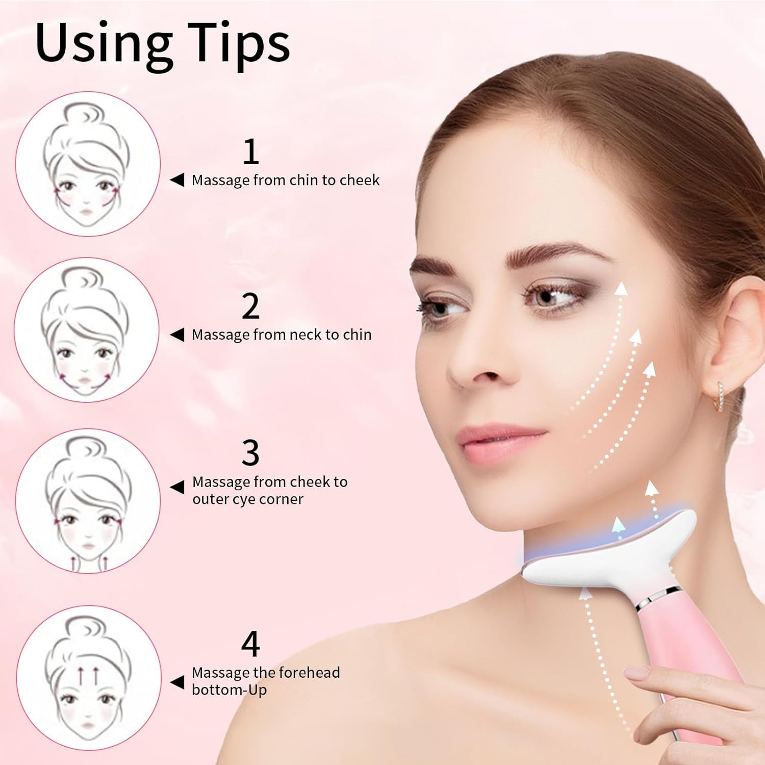 Neck Face Massager, Skin Care Face Massage Tool, 3-in-1 Facial Massager, Face Sculpting Tool With Thermals, Vibration